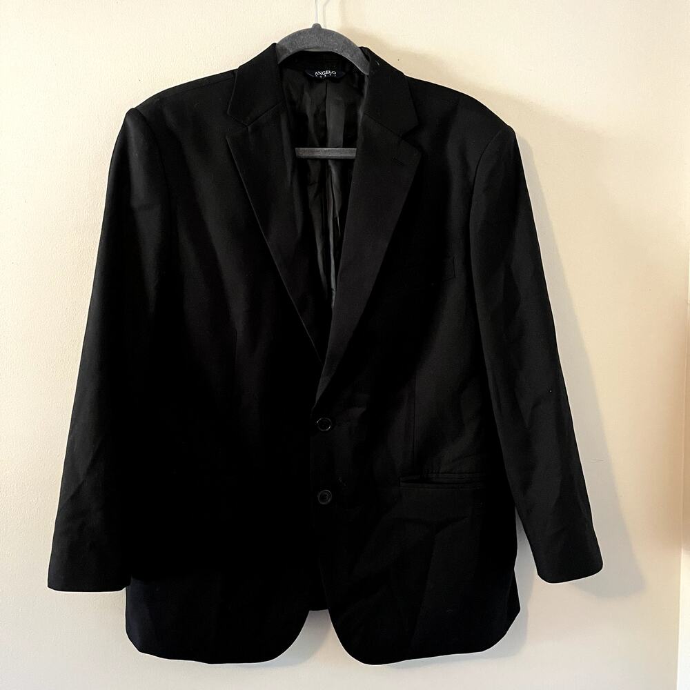 Angelo Rossi Black Button Up Dress Coat Men's 36